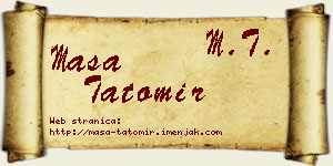 Maša Tatomir vizit kartica